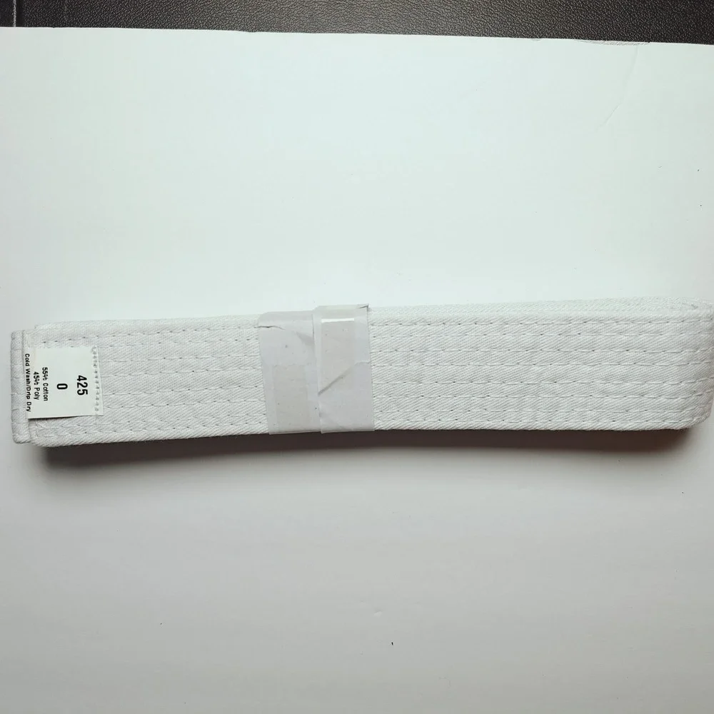 New MACS Martial Arts White Belt  Size‎ 0  (425cm x 4cm)